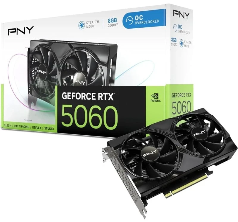 PNY GeForce RTX 5060 8GB GDDR7 Dual Fan OC